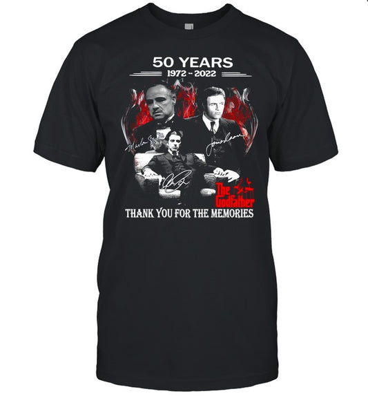 50 Years Of The Godfather Thank You The Memories Shirt