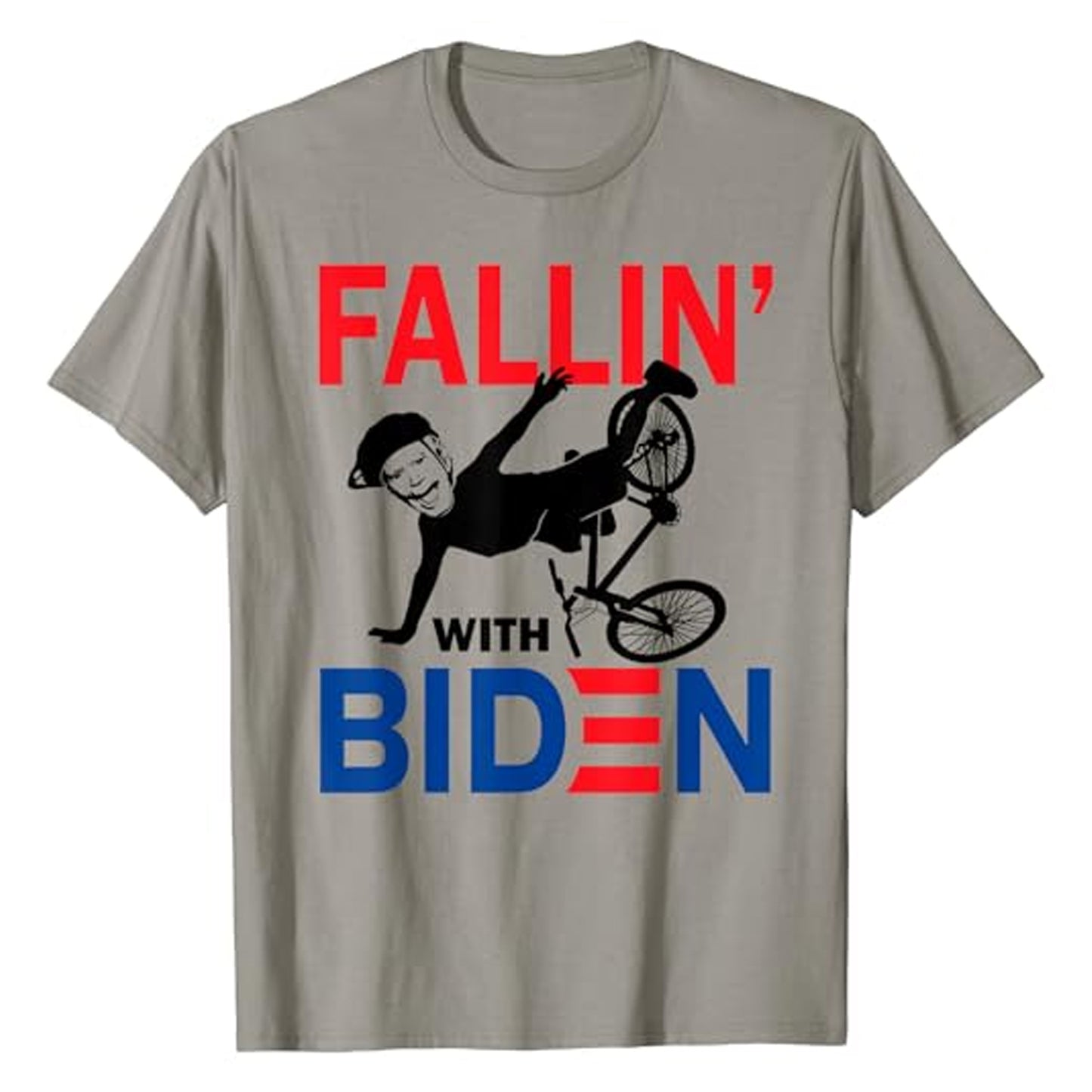 Joe Biden falling off bicycle Biden bike meme T-Shirt