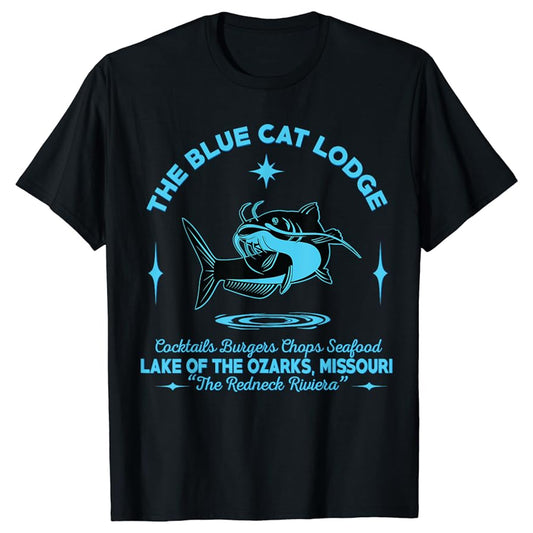 Ozark Blue Cat Lodge Missouri T-Shirt