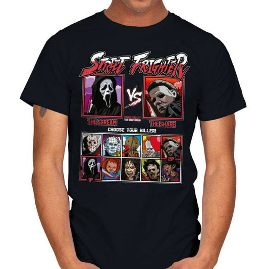 Street Frighter – Scream vs Halloween Horror T-Shirt