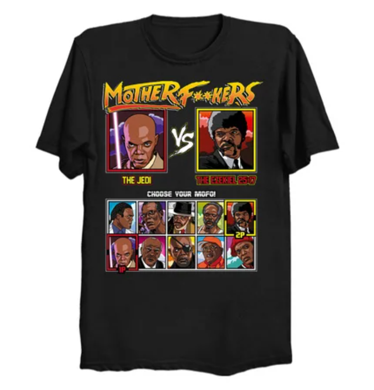 Motherf**kers – Mace Windu vs Jules Winnfield Samuel L Jackson T-Shirt